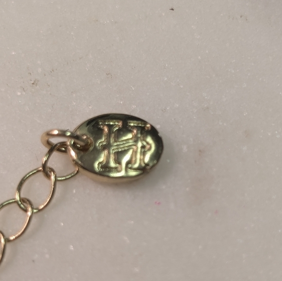 Crescent Moon Necklace, Gold Tone and Crystals - Picture 7 of 8